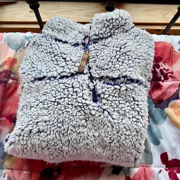 Blue Star Clothing Company Tops Snuggle Cozy Sherpa Teddy Halfzip